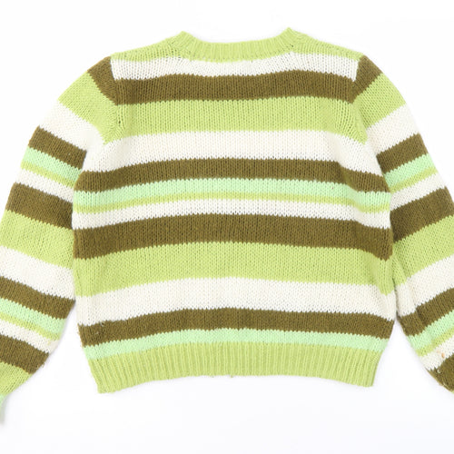 fire & glory Women's Multicoloured Striped Pullover Jumper - S