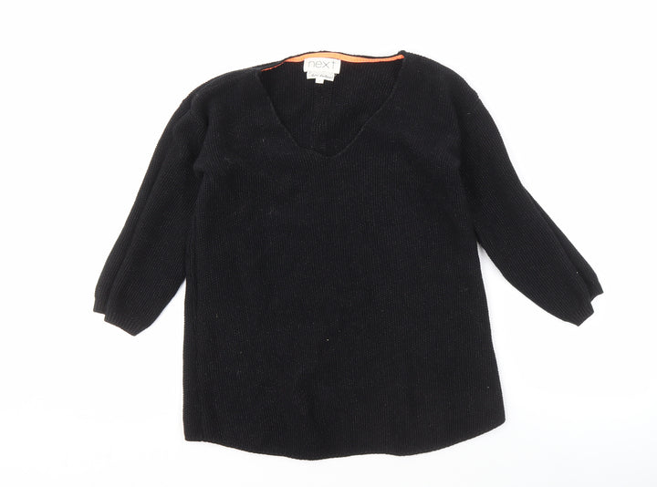 Next Women's Black V-Neck Pullover Jumper Size 8