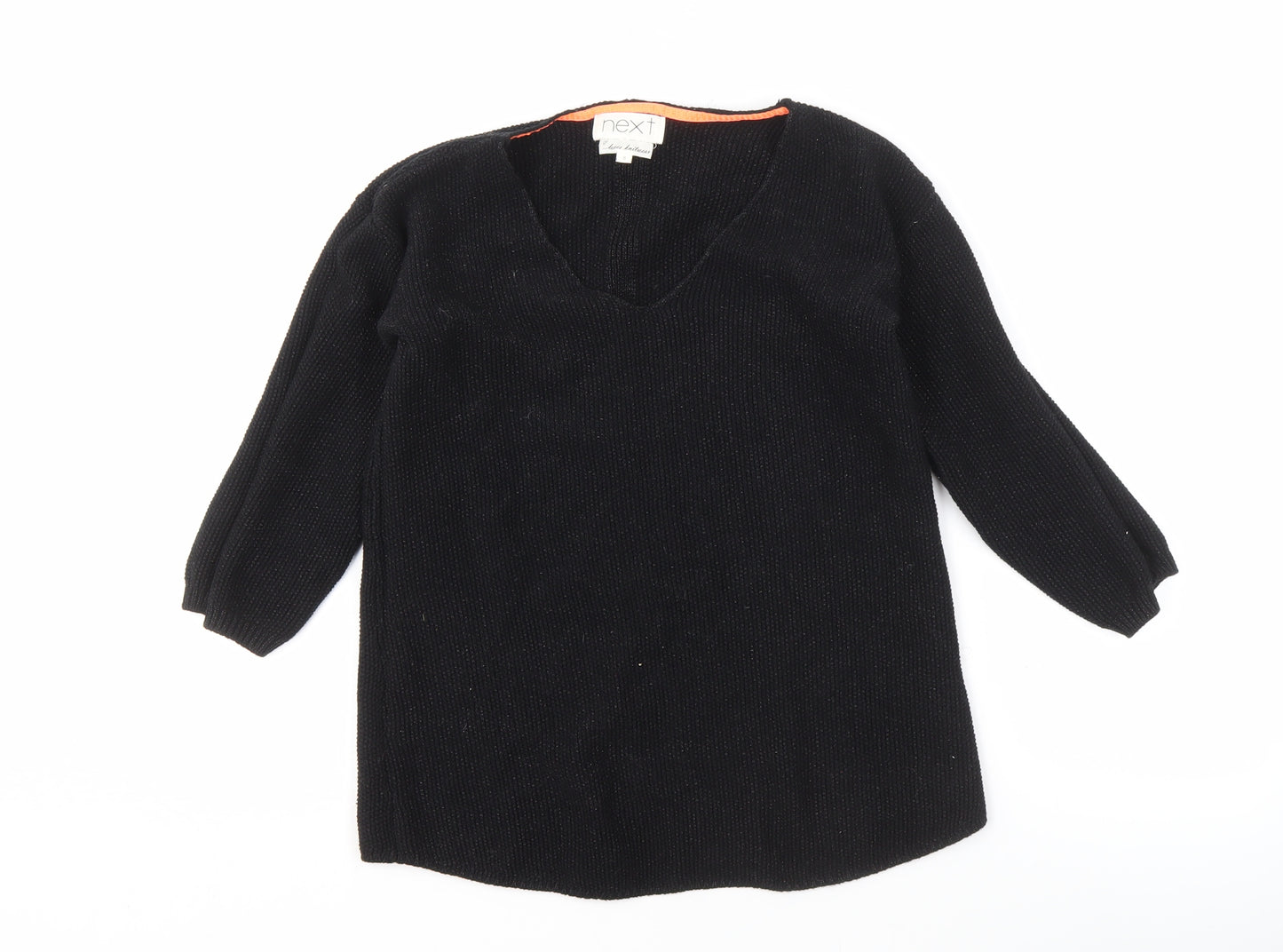 Next Women's Black V-Neck Pullover Jumper Size 8