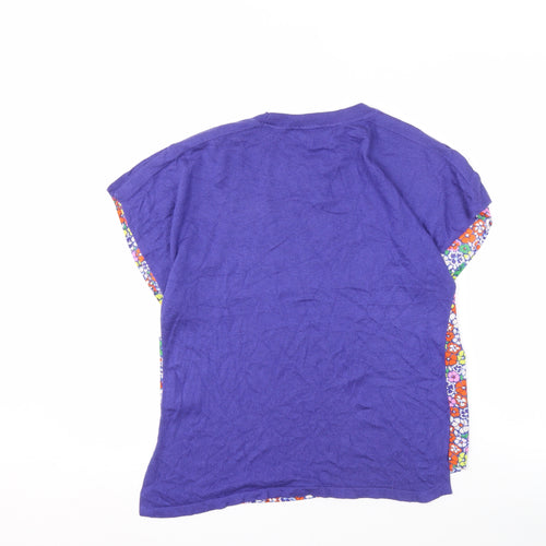 Next Women's Purple Floral Top XS
