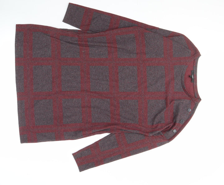 Next Women's Multicoloured Check Knit Top Size 16