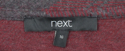 Next Women's Multicoloured Check Knit Top Size 16