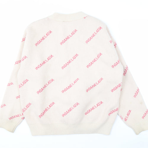 INSANELASIA Women's Beige Elephant Jumper M