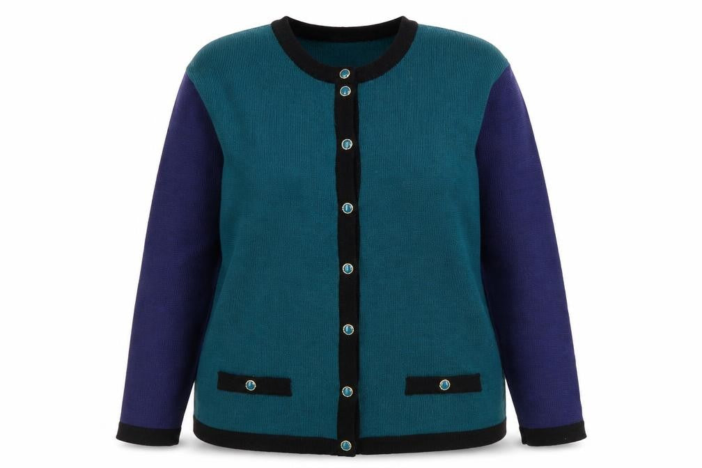 Front view of Quimo Women's Multicoloured Cardigan, size 16