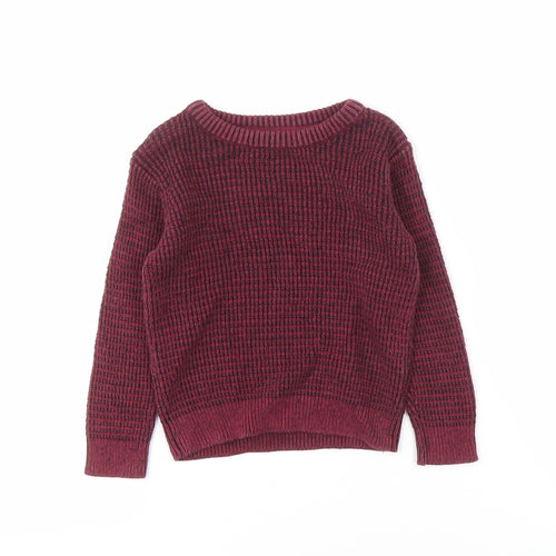Mini Rebel Boys Red Pullover Jumper, 2-3 Years, Cotton