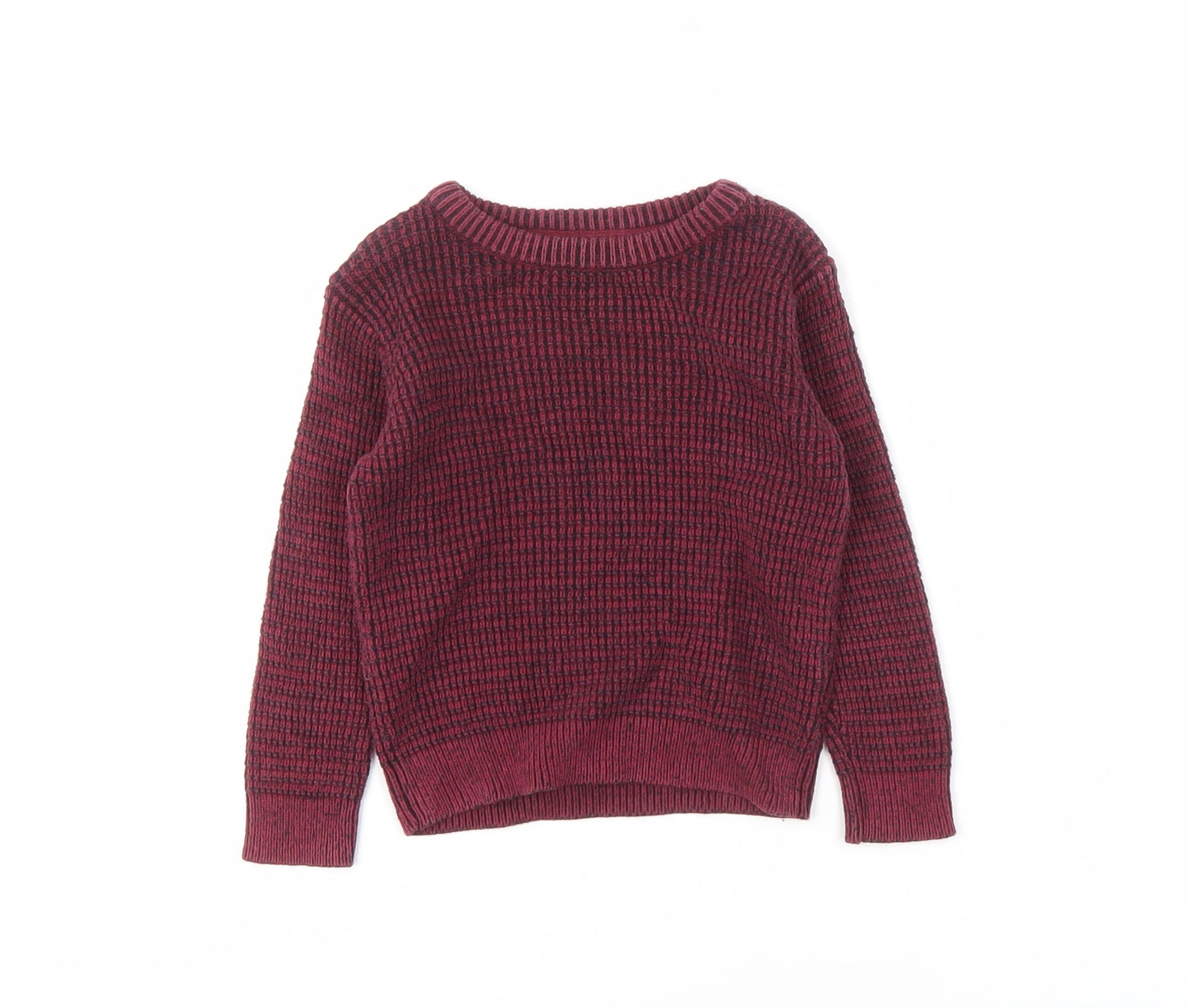 Mini Rebel Boys Red Pullover Jumper, 2-3 Years, Cotton