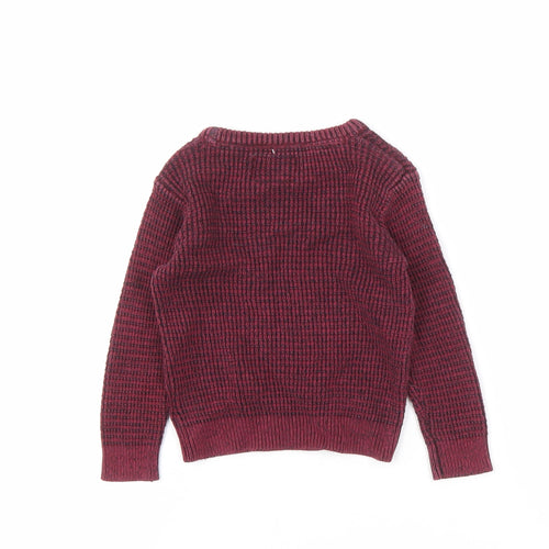 Mini Rebel Boys Red Pullover Jumper, 2-3 Years, Cotton