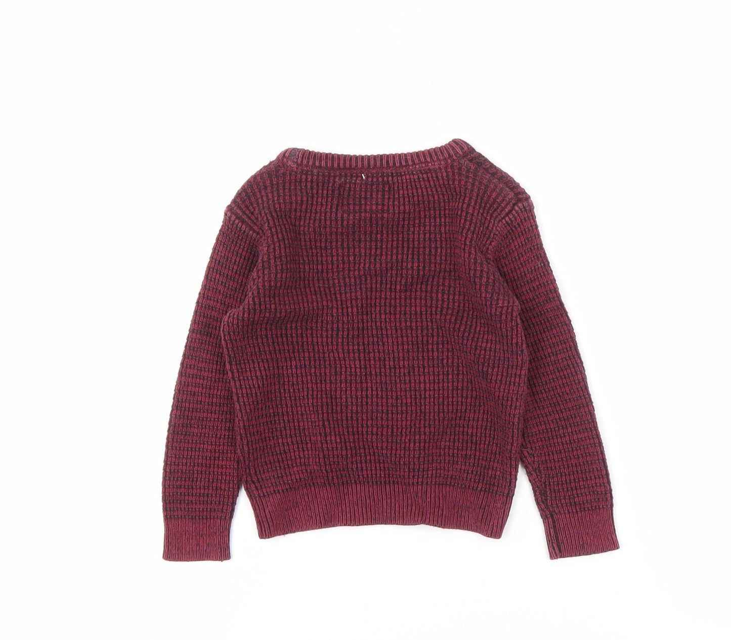 Mini Rebel Boys Red Pullover Jumper, 2-3 Years, Cotton