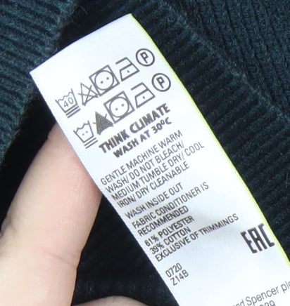 Marks and Spencer Men's Green Pullover Jumper M