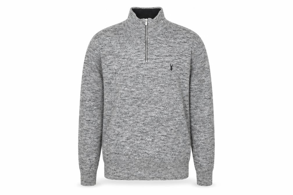 Front view of Next Men's Grey S Full Zip Jumper