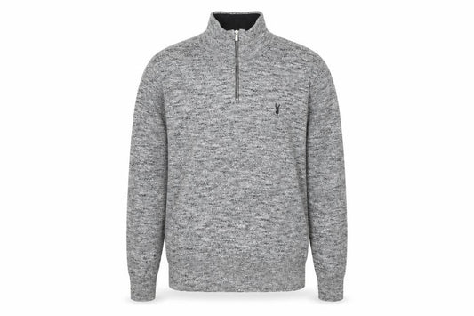 Front view of Next Men's Grey S Full Zip Jumper