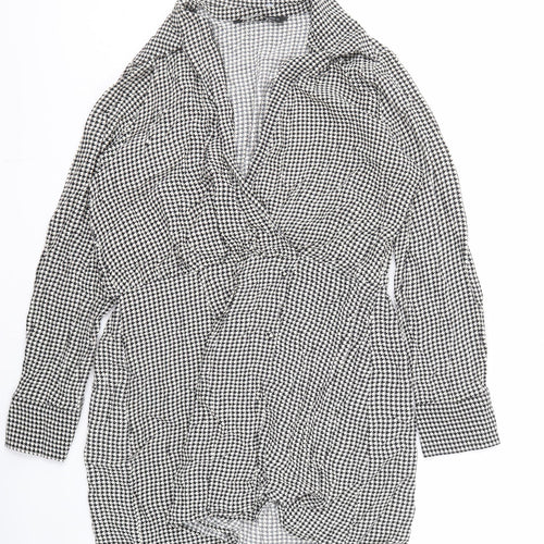 Zara Women Multicoloured Houndstooth Dress Size 14