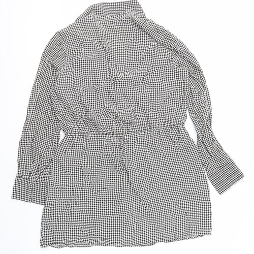 Zara Women Multicoloured Houndstooth Dress Size 14