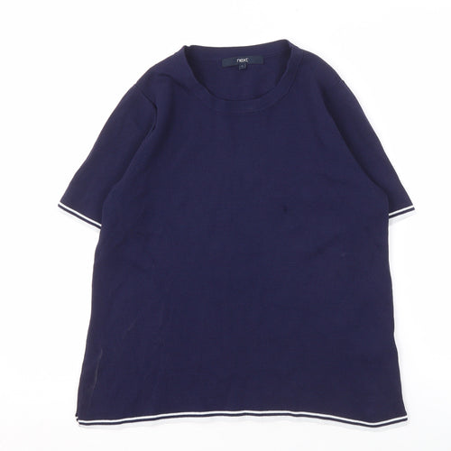 Next Women's Blue Crew Neck T-Shirt, Size 16, Casual