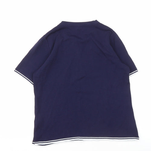 Next Women's Blue Crew Neck T-Shirt, Size 16, Casual