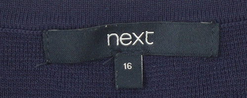 Next Women's Blue Crew Neck T-Shirt, Size 16, Casual
