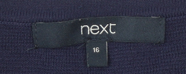 Next Women's Blue Crew Neck T-Shirt, Size 16, Casual