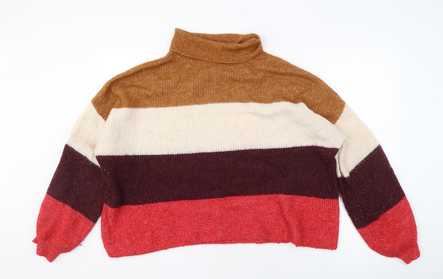 Y.A.S Women's Multicoloured Striped Pullover Jumper XL