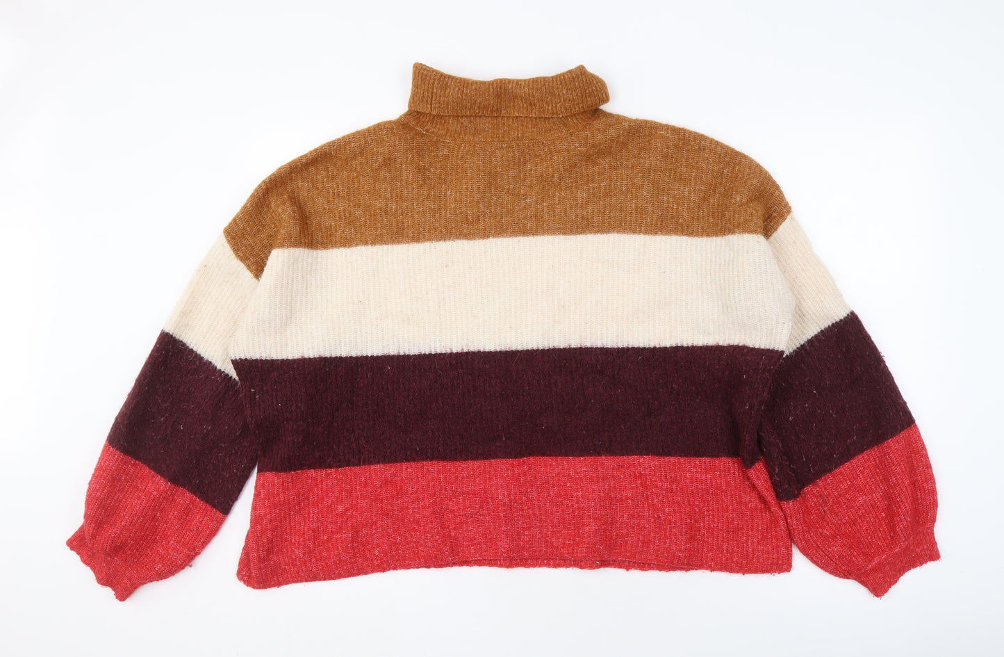 Y.A.S Women's Multicoloured Striped Pullover Jumper XL