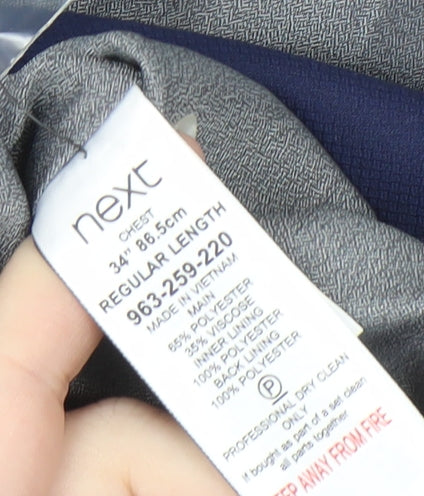 Next Men's Blue Waistcoat, Size 34R, Formal Wear