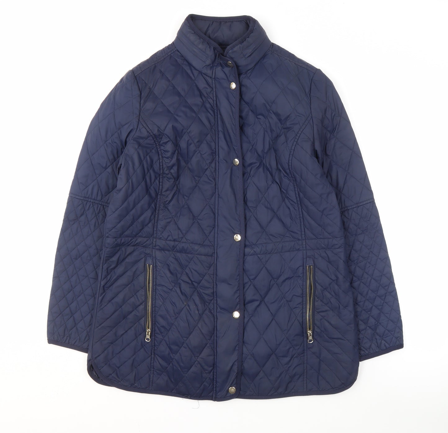 Marks and Spencer Women's Blue Quilted Jacket Size 14