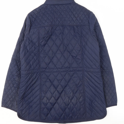 Marks and Spencer Women's Blue Quilted Jacket Size 14