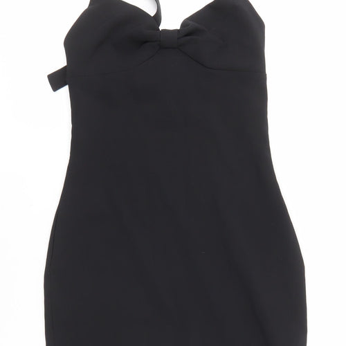 Zara Women's Black Bodycon Dress, Size 12, Party Style