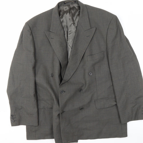 Marks and Spencer Men's Grey Double-Breasted Blazer 46S