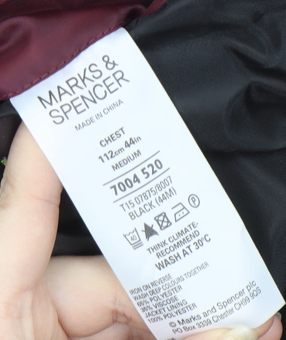 Marks and Spencer Men's Black Tuxedo Blazer 44R Shawl Lapel