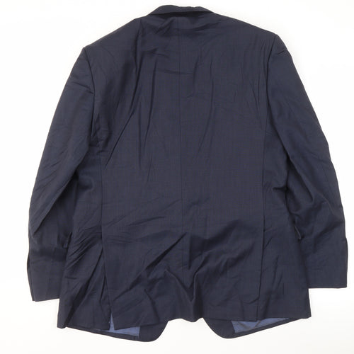 Marks and Spencer Men's Blue Wool Blazer, Size 42