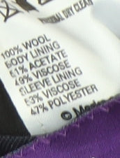 Marks and Spencer Men's Blue Wool Blazer, Size 42