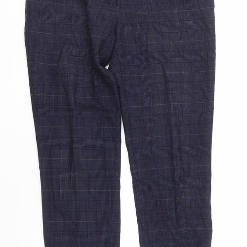 Moss 1851 Men's Blue Check Dress Pants, 34