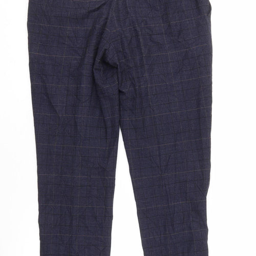 Moss 1851 Men's Blue Check Dress Pants, 34