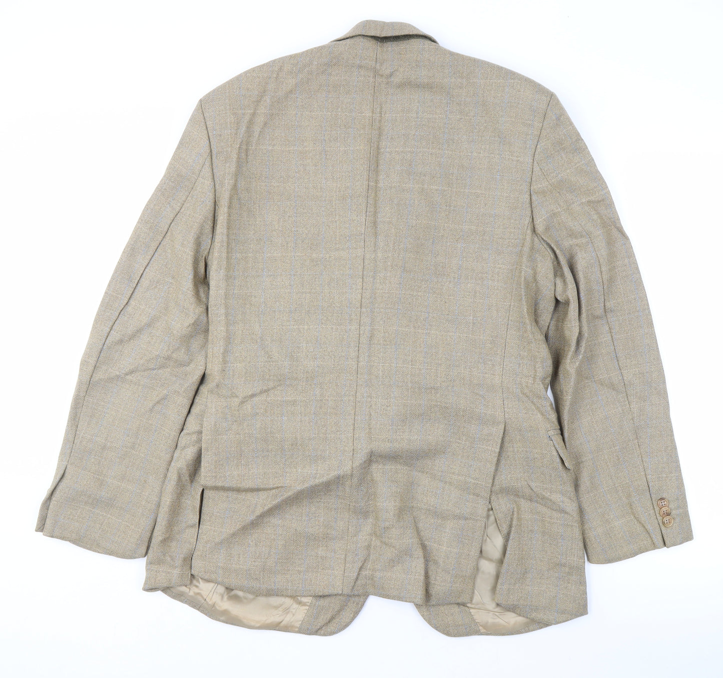 Brook Taverner Men's Beige Wool Blazer 38 Regular Fit