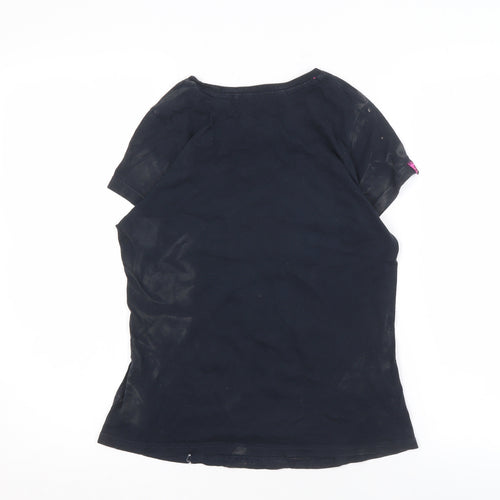 Superdry Women's Black Floral XS Vintage T-Shirt