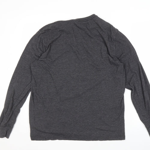 American Eagle Men's Grey Long Sleeve T-Shirt, L