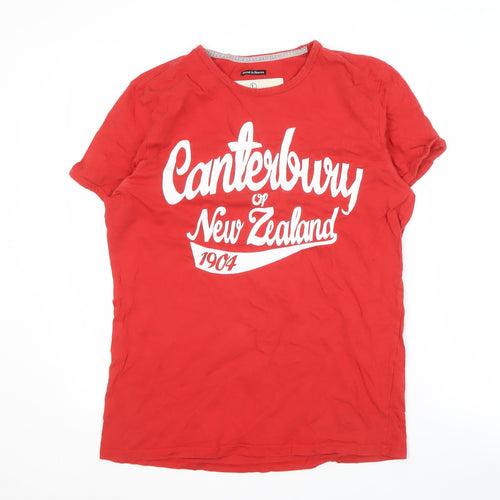 Canterbury Red Men's Graphic Print Sports T-Shirt L
