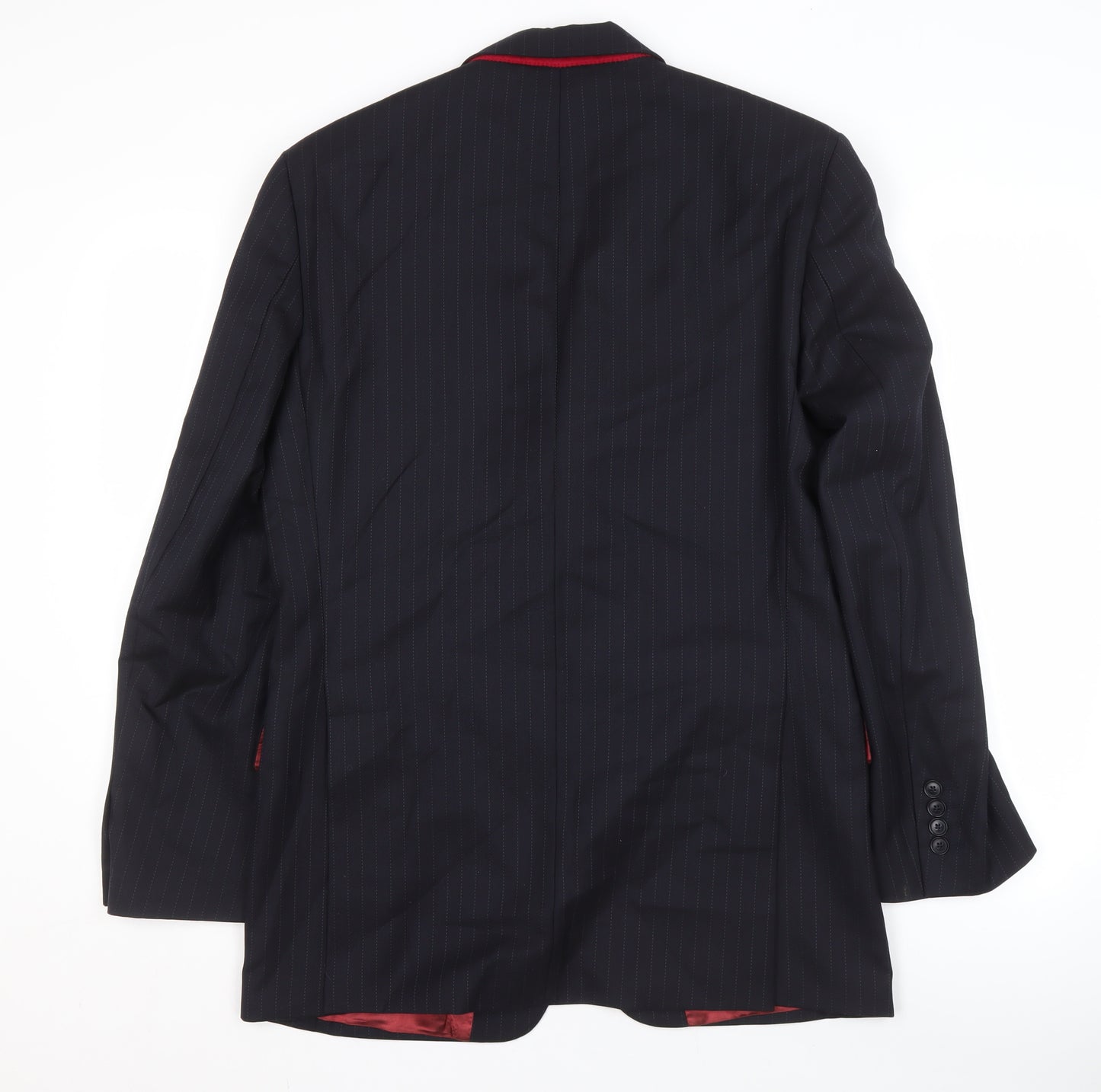 Next Men's Blue Striped Suit Jacket, Size 38, Formal Style