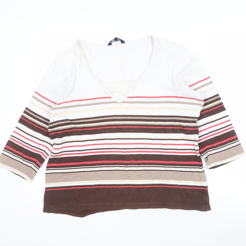 Maine New England Women's Striped T-Shirt Multicoloured Size 18