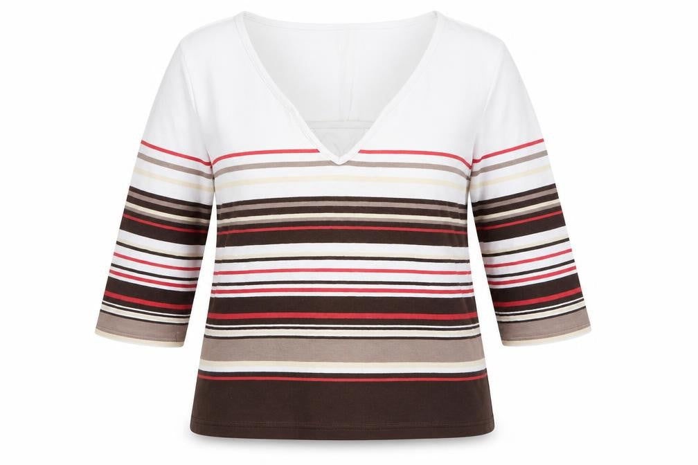 Maine New England Women's Striped T-Shirt Multicoloured Size 18