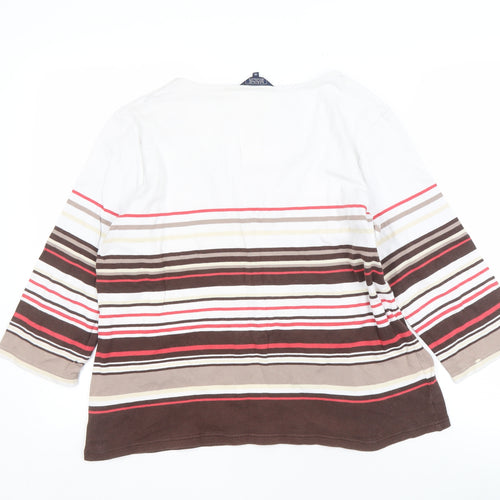 Maine New England Women's Striped T-Shirt Multicoloured Size 18
