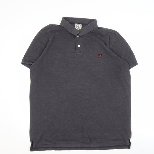Lyle and Scott Men's Grey Polo Shirt, Size L
