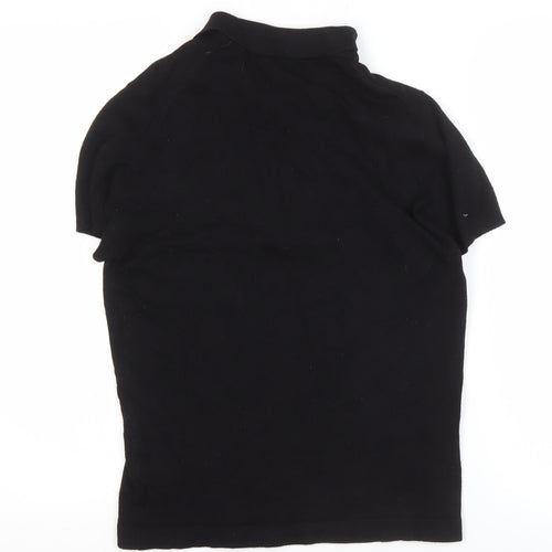 Zara Men's Black Polo Shirt, Size S, Short Sleeve
