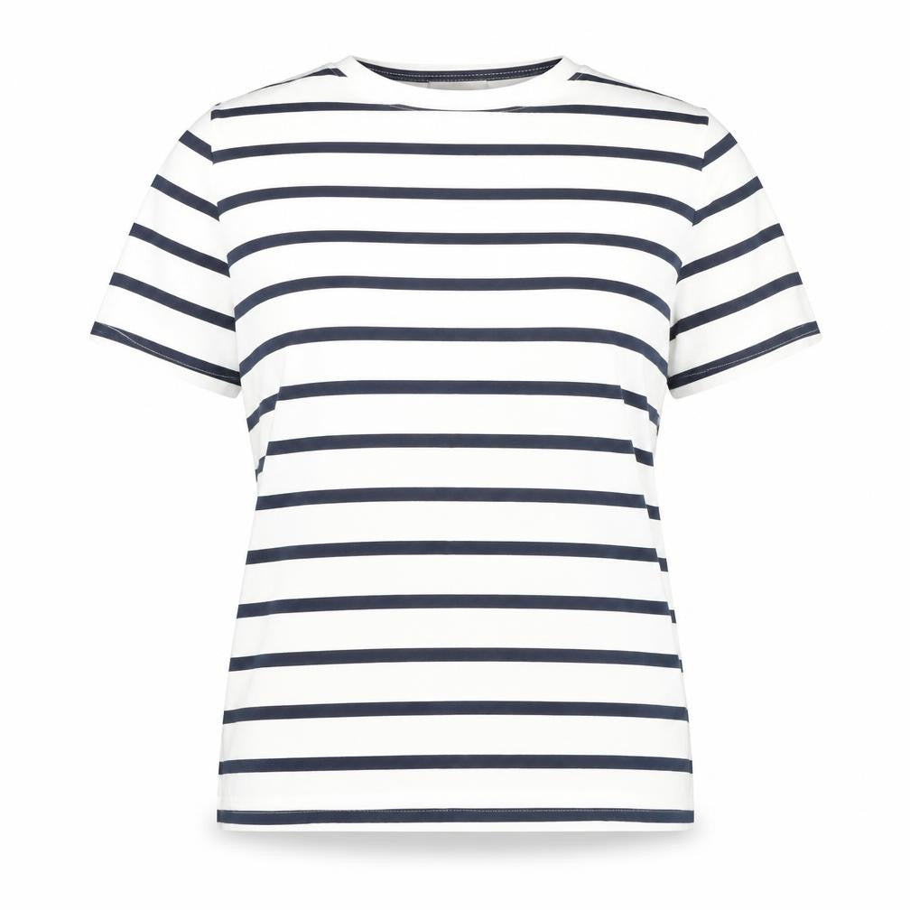 Front view of Vero Moda Women's Multicoloured Striped T-Shirt L