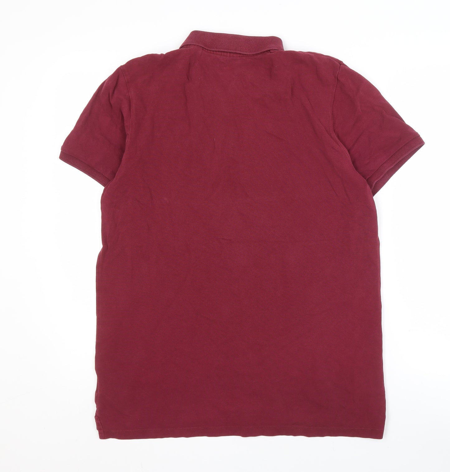 Scotch & Soda Mens Red Polo Shirt L Short Sleeve