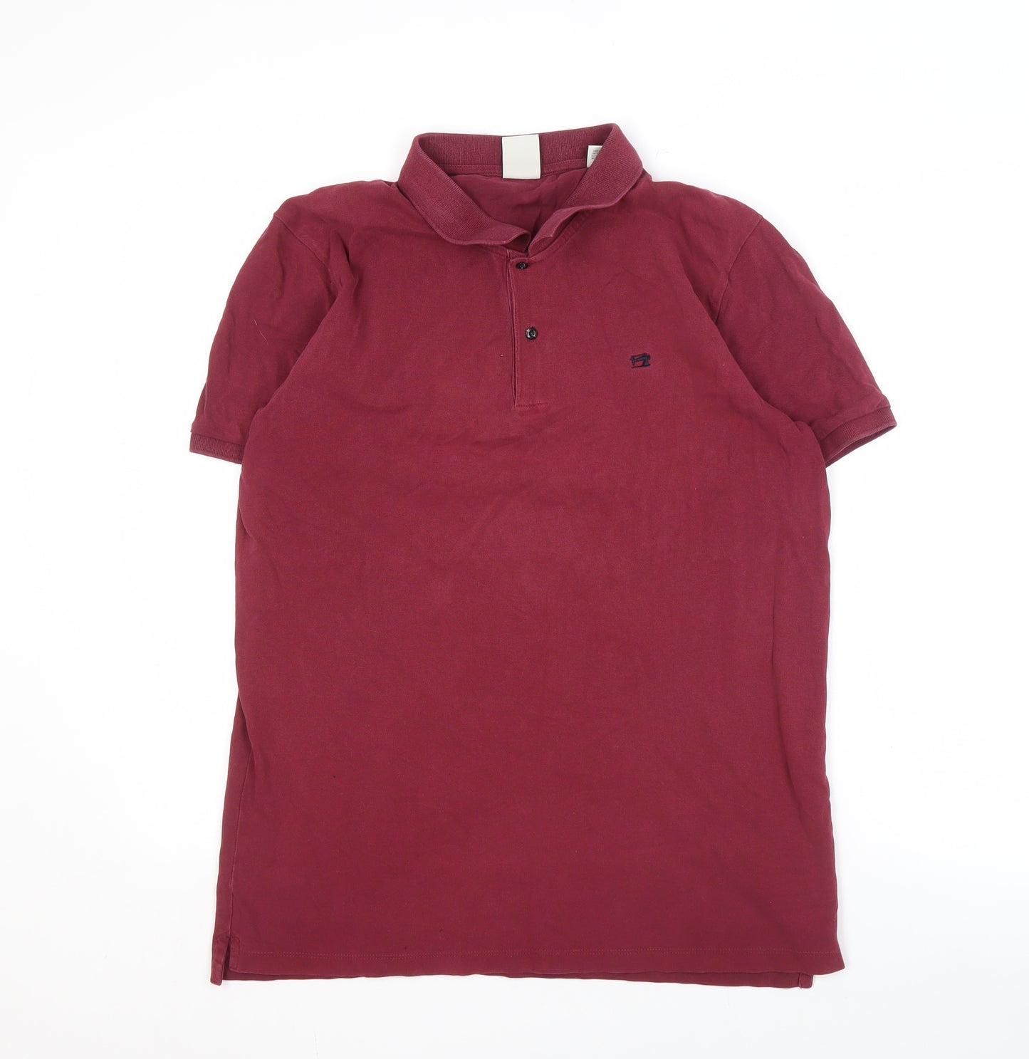 Scotch & Soda Mens Red Polo Shirt L Short Sleeve