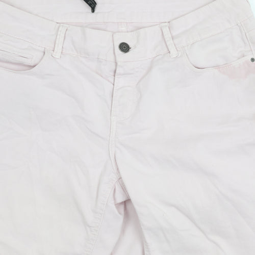 Zara Basic Women's Pink Jeans - Size 12 Trendy