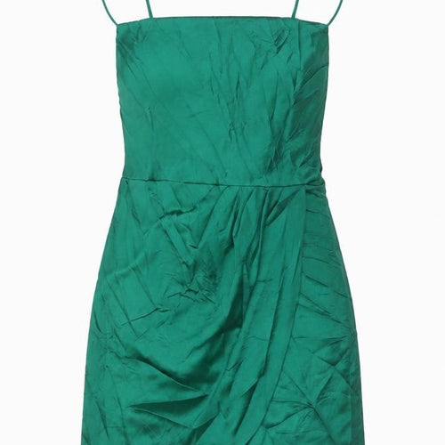Zara Women's Green Slip Dress, Size S, Sleeveless