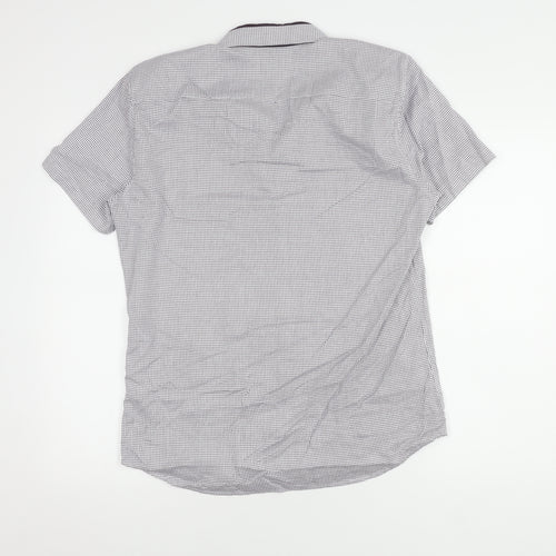 Next Men's Slim Fit Multicoloured Shirt M, Short Sleeve