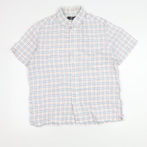Marks and Spencer Men's Multicoloured Plaid Shirt L